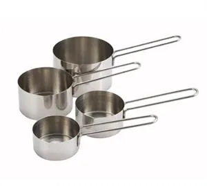 Winco MCP-4P - Measuring Cups, 4 Piece Set, Stainless Steel 