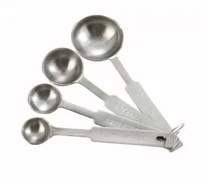 Winco MSPD-4X - Deluxe Measuring Spoons, 4 Piece Set, Stainless Steel 