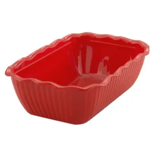 Winco Food Storage Container Crock, 10 x 7 x 3-in, Red [CRK-10R]