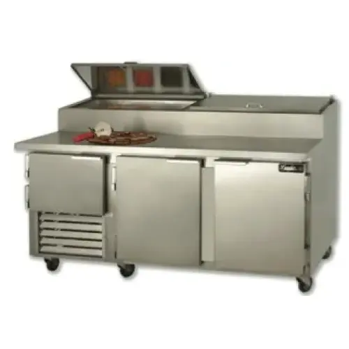 Leader PT72-M - 72" Pizza Prep Table - Marble Top 