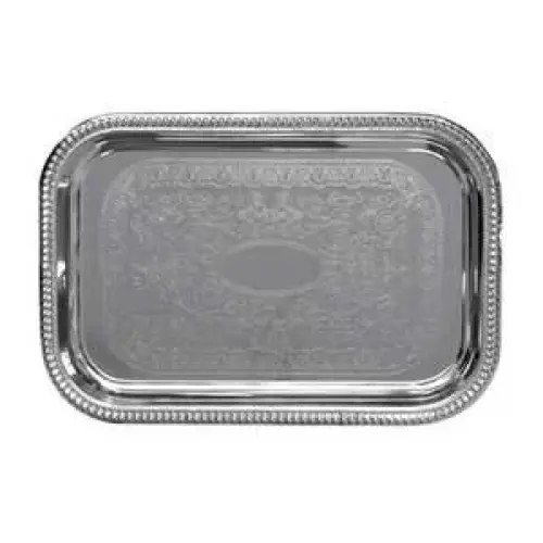 Update International CT-1812B - 18" x 12" Oblong Chrome-Plated Serving Tray