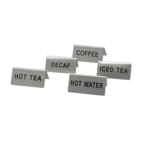 Update International TS-THE - "Hot Tea" Stainless Steel Tent Sign