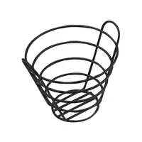 GET Enterprises - 4-33787-S - 7" Small Black Powder-coated Bucket Basket