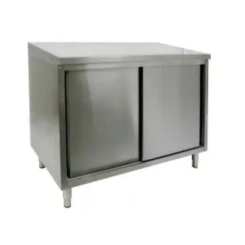 Universal ST-314-60 - 14" X 60" Stainless Steel Storage Cabinet - Sliding Doors