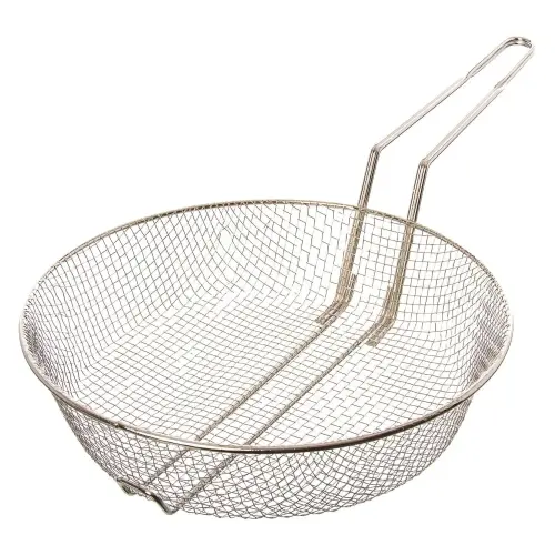 Update International CUB-12M - 12" Nickel-Plated Medium Mesh Culinary Basket
