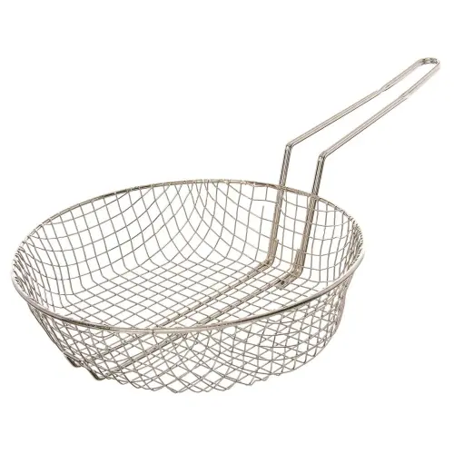 Update International CUB-12C - 12" Nickel-Plated Coarse Mesh Culinary Basket