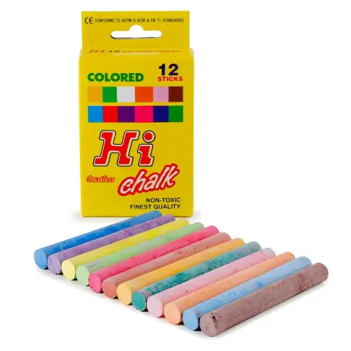 Universal 116CCS12 - Choice Assorted Colored Chalk - 12 Pieces / Box