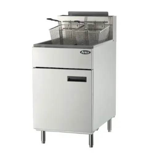 Atosa ATFS-75 - 75 lb. Commercial Stainless Steel Deep Fryer - Natural Gas