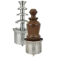Buffet Enhancements - 1BACF35 - 35" Stainless Steel 3 Tier Commercial Chocolate Fountain