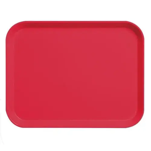 Cambro 13" x 21" Red Camlite Tray (Set of 12) [3253CL-163]