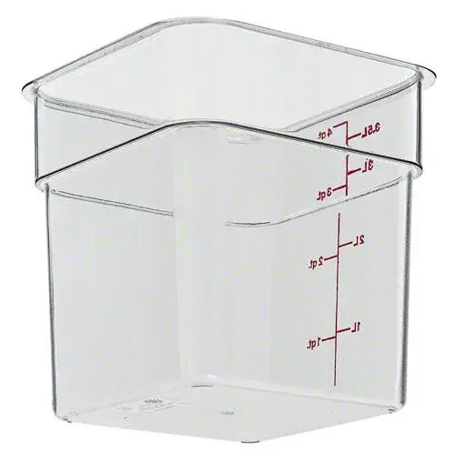 Met Lux 22 qt Square Clear Plastic Food Storage Container - with