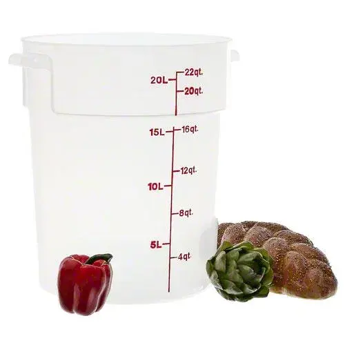 Cambro 22 Qt. Translucent Round Polypropylene Food Storage Container