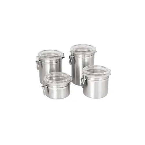 Update International CAN-4AC - Stainless Steel - Storage Canister - 3.5" x 5" x 5"