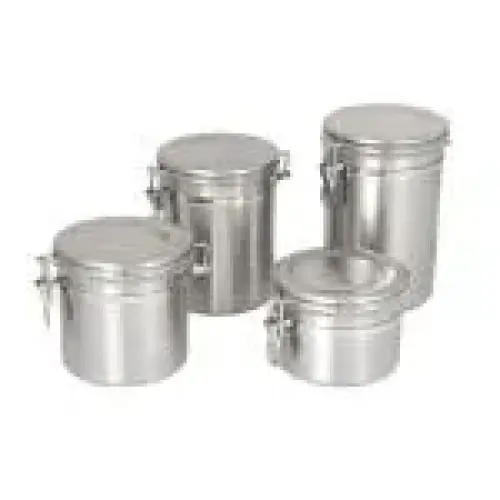 Update International CAN-4SS - Stainless Steel - Storage Canister - 3.5" x 5" x 5"