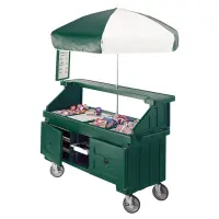 Cambro CVC724-519 - Camcruiser Green Vending Cart w/ Umbrella 
