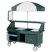 Cambro CVC72-519 - Camcruiser Green Vending Cart w/ Umbrella 