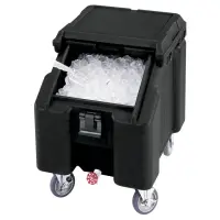 Cambro ICS100L-110 - 100 lb. Capacity - Sliding Lid Portable Ice Bin  - Black