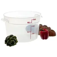 Cambro RFS12PP-190 - 12 qt Polypropylene Round Food Storage Container (6 per Case) 