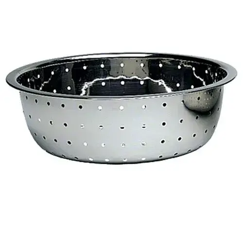 Update International CCOL-15L - 12.7 Qt - Stainless Steel Chinese Colander w/4.5 mm holes