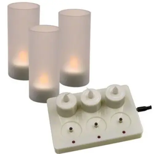 Update International CDL-6S - Rechargeable Cylindrical - LED Candle Set - 4.88" x 3.75" x 6.06"
