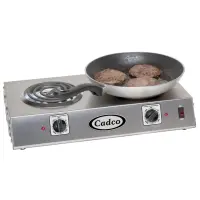 Cadco - CDR1T - Double Stainless Steel Hot Plate - 6"