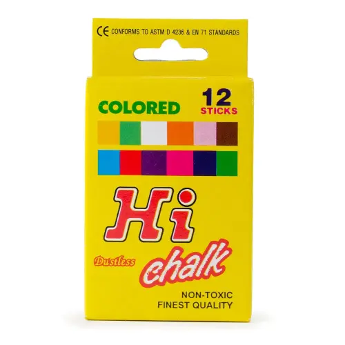 Universal 116CCS12 - Choice Assorted Colored Chalk - 12 Pieces