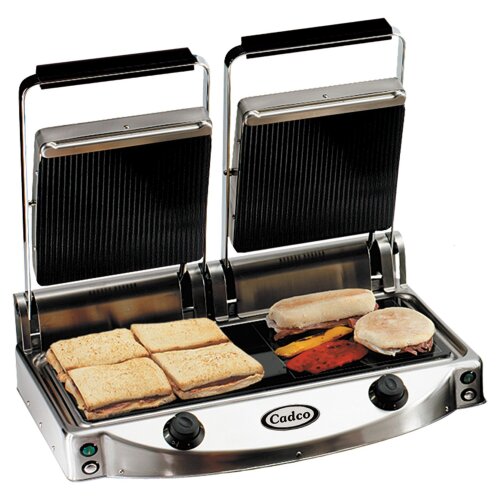 Cadco - CPG20 - Glass Ceramic Panini / Clamshell Grill Double | Equipment