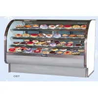 Leader CVK77 - 77" Curved Glass Refrigerated Bakery Display Case - Counter Height