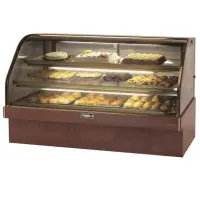 Leader MCB57 - 57" Curved Glass Refrigerated Bakery Display Case - Marble