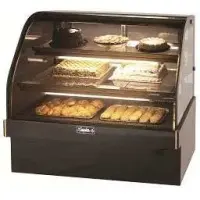 Leader MCB48 - 48" Curved Glass Refrigerated Bakery Display Case - Marble