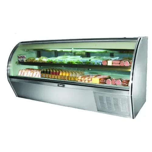 Leader NRCD118 - 118" Curved Glass Deli Display Case - Counter Height