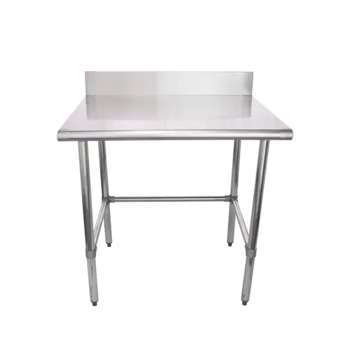 Universal B5SS3036-CB 36 X 30 Stainless Steel Prep Worktop Table w/  Stainless Steel Cross Bar & Back Splash