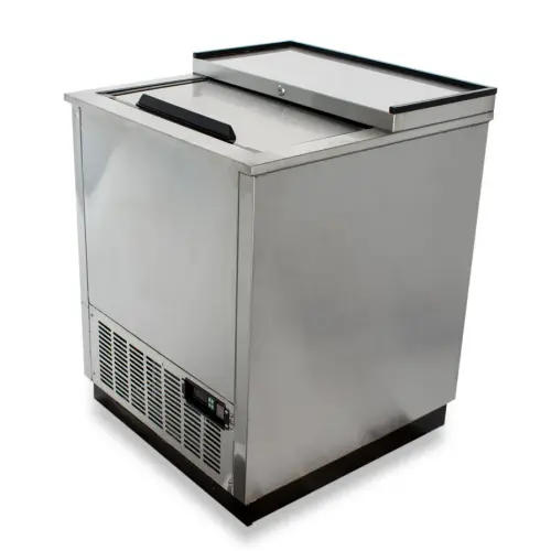 PeakCold Glass Froster Back Bar Freezer - Stainless Steel