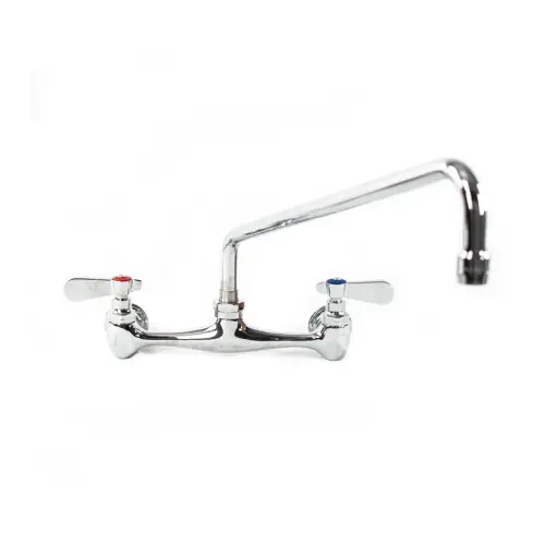 Universal 16” Low Lead Wall Mount Swing Spout Faucet - 8” Centers