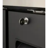 Universal 72" Black Solid Door Back Bar Refrigerator with LED Lights