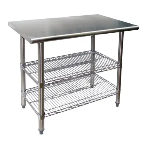 Universal TS3048 - 48" X 30" Stainless Steel Work Table W/ Wire Under Shelves