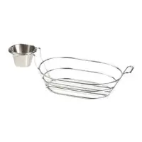 Clipper Mill - 4-91630 - Oval Stainless Steel Basket with French Fry Holder