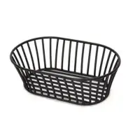 GET Enterprises - 4-31892 - Short Black Stackable Tuscan-style Basket