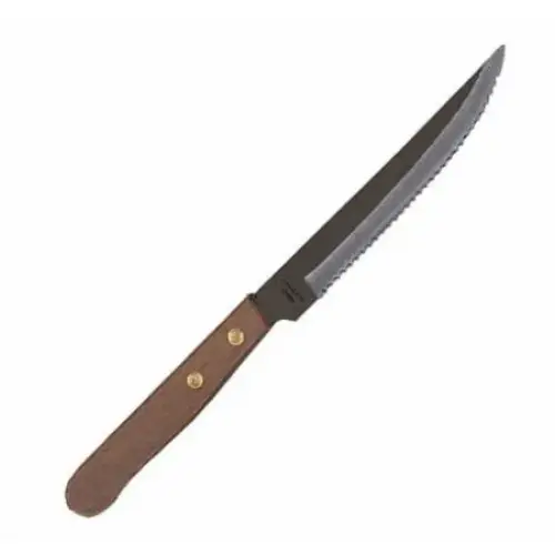 Update International SK-16 - 8.75" x 0.25" x 1.6" - Stainless Steel Steak Knife with Wood Handle  
