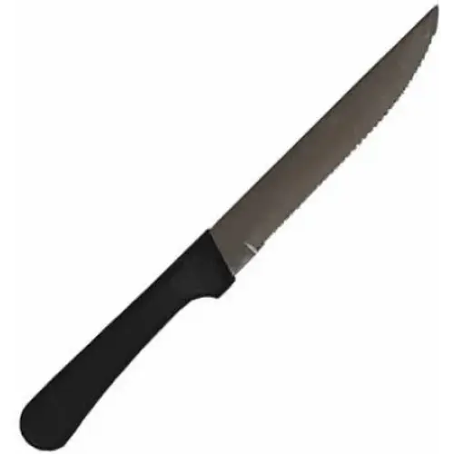 Update International SK-18P - 8.35" x 0.25" x 0.8" - Stainless Steel Steak Knife with Plastic Handle   