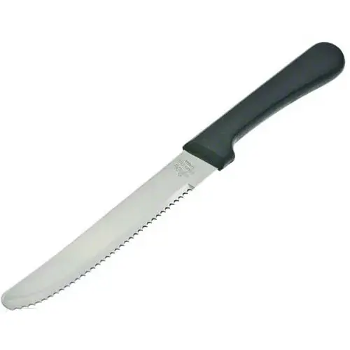 Update International SK-20P - 8.75" x 0.25" x 0.8" - Stainless Steel Steak Knife with Plastic Handle   