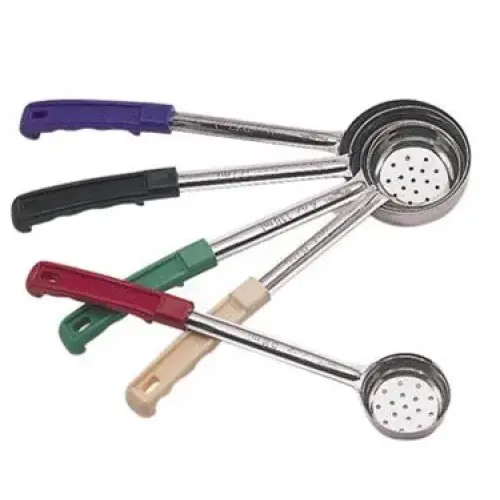Update International SPPF-8 - 14.25" x 1.75" x 4" - 8 oz Perforated Portioning Spoon  