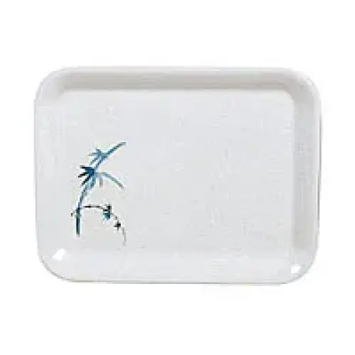 Thunder Group Square Tray - Blue Bamboo Collection 15-1/4" x 11-1/2" (Pack of 12) [0902BB]