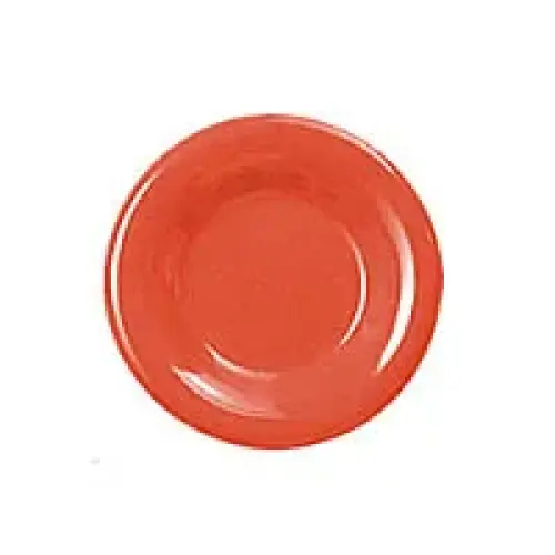 Thunder Group Round Wide Rim Round Plate - Red - 6-1/2"  (12 per Case) [CR006RD]