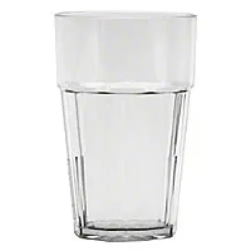 American Metalcraft 12 oz. Reusable Clear Plastic Tumbler with Lid PTL12