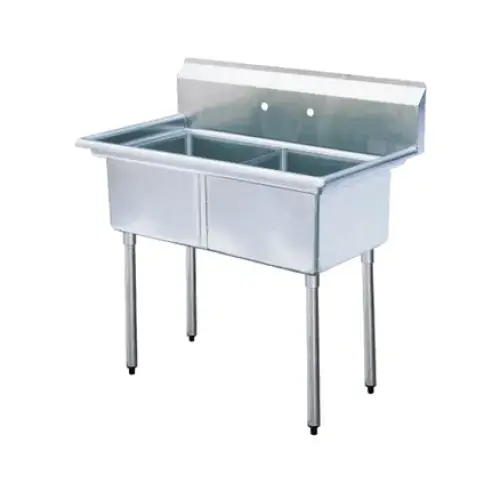 Universal DD2222-2 - 51" Two Compartment Deep Draw Sink - NSF Certified