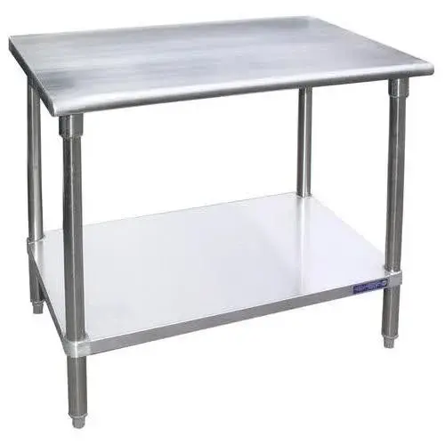 Universal SS24120 - 120" X 24" Stainless Steel Work Table W/ Stainless Steel Under Shelf